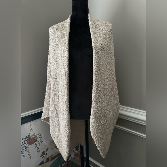 Chico’s Black Label Sequin Cocoon Cotton-blend Boho Vest sweater - Picture 9 of 16